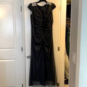 Alex Evenings pewter evening gown
